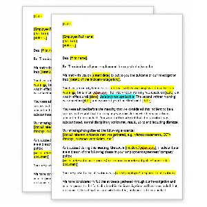Template: Dismissal Letters (Disciplinary Outcomes)