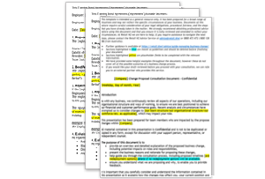 Template: Business Change Consultation Pack
